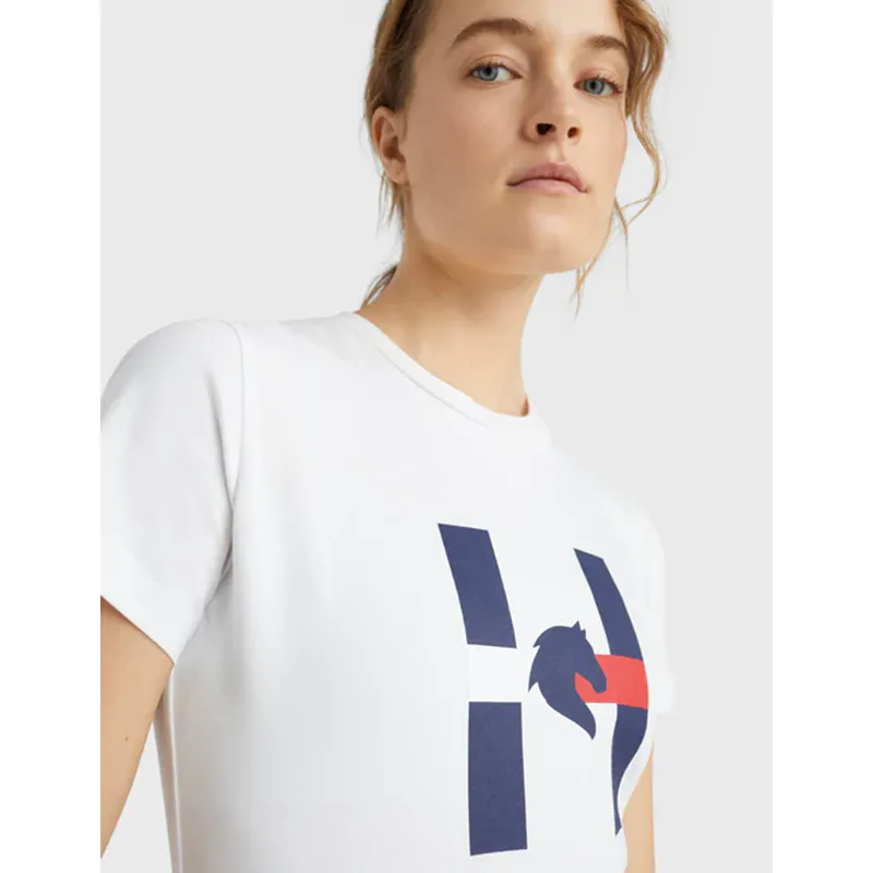 Tommy Hilfiger Women's Horse Print T-Shirt - Optic White-2